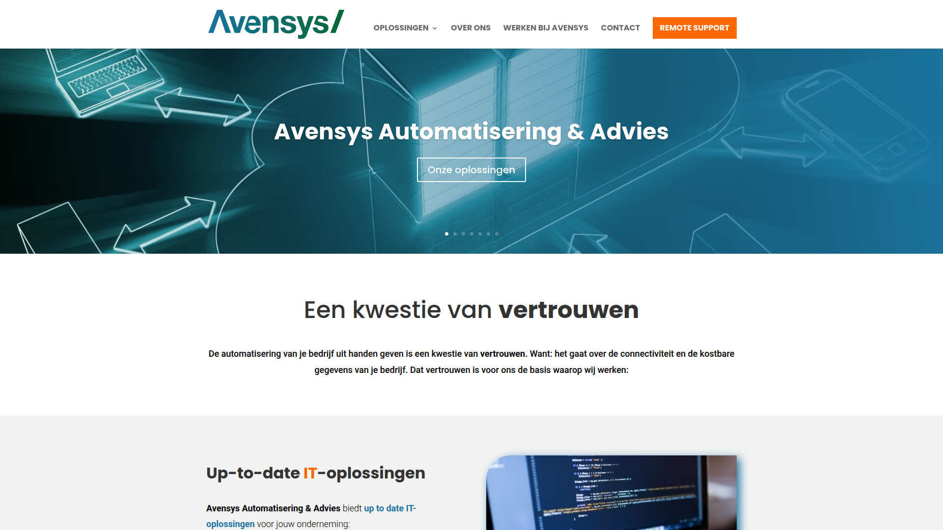Website ontwerp voor Avensys - Webdesign door Refreshed Webdesign