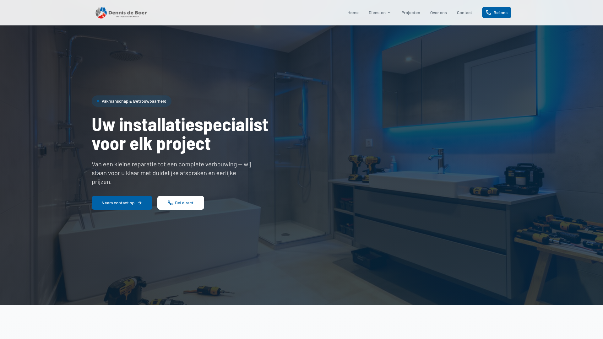 Website ontwerp voor Dennis de Boer - Webdesign door Refreshed Webdesign