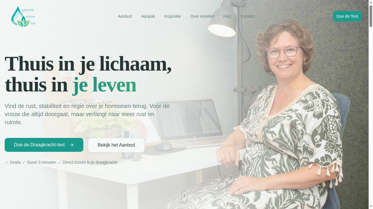 Website ontwerp voor Gezond Vrouw Zijn - WinstFunnel + Webdesign door Refreshed Webdesign