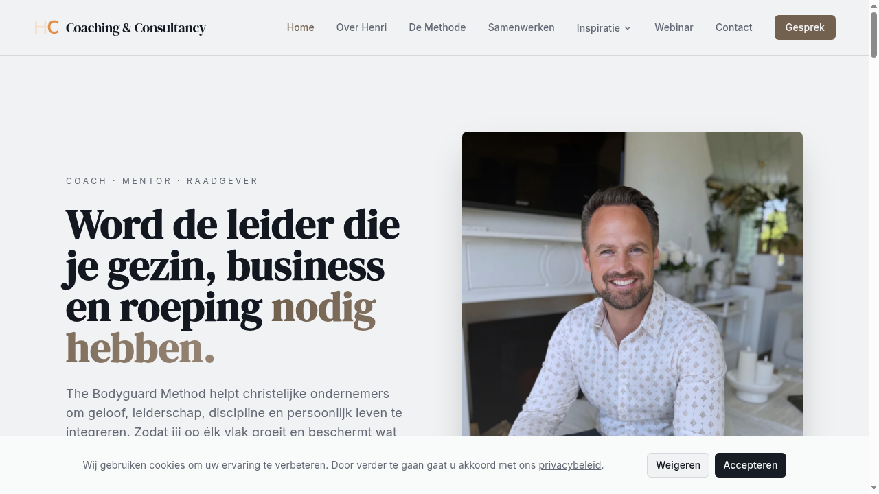 Website ontwerp voor HC Coaching & Consultancy - Webdesign door Refreshed Webdesign