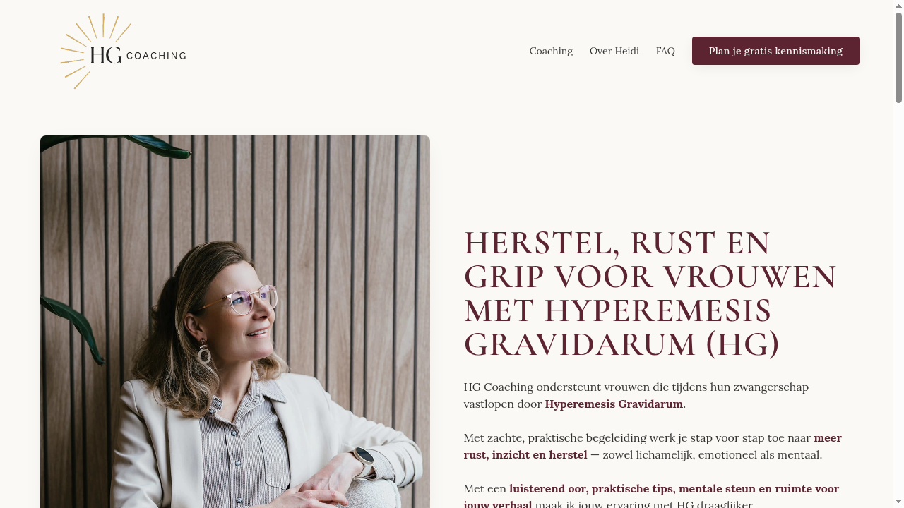 HG Coaching — website gemaakt door Refreshed Webdesign