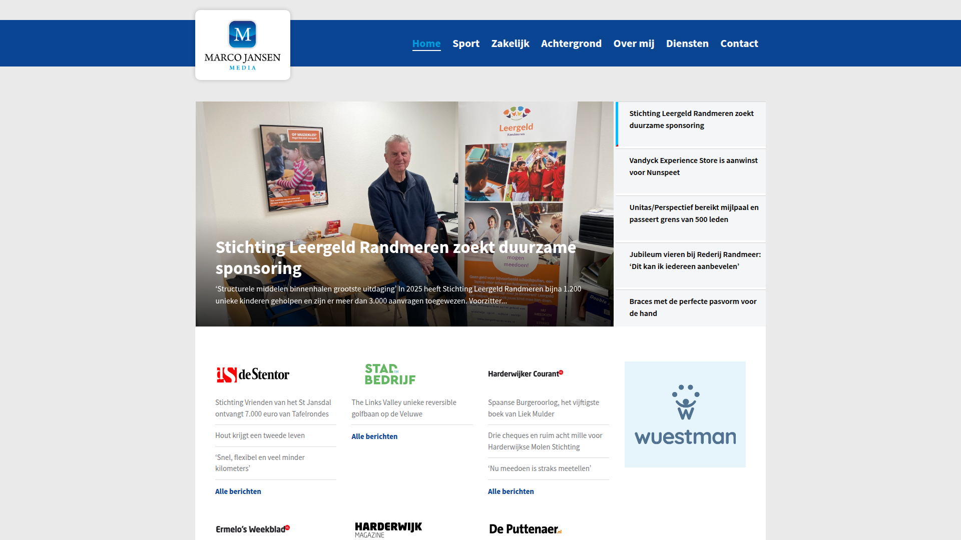 Website ontwerp voor Marco Jansen Media - Webdesign + Branding door Refreshed Webdesign