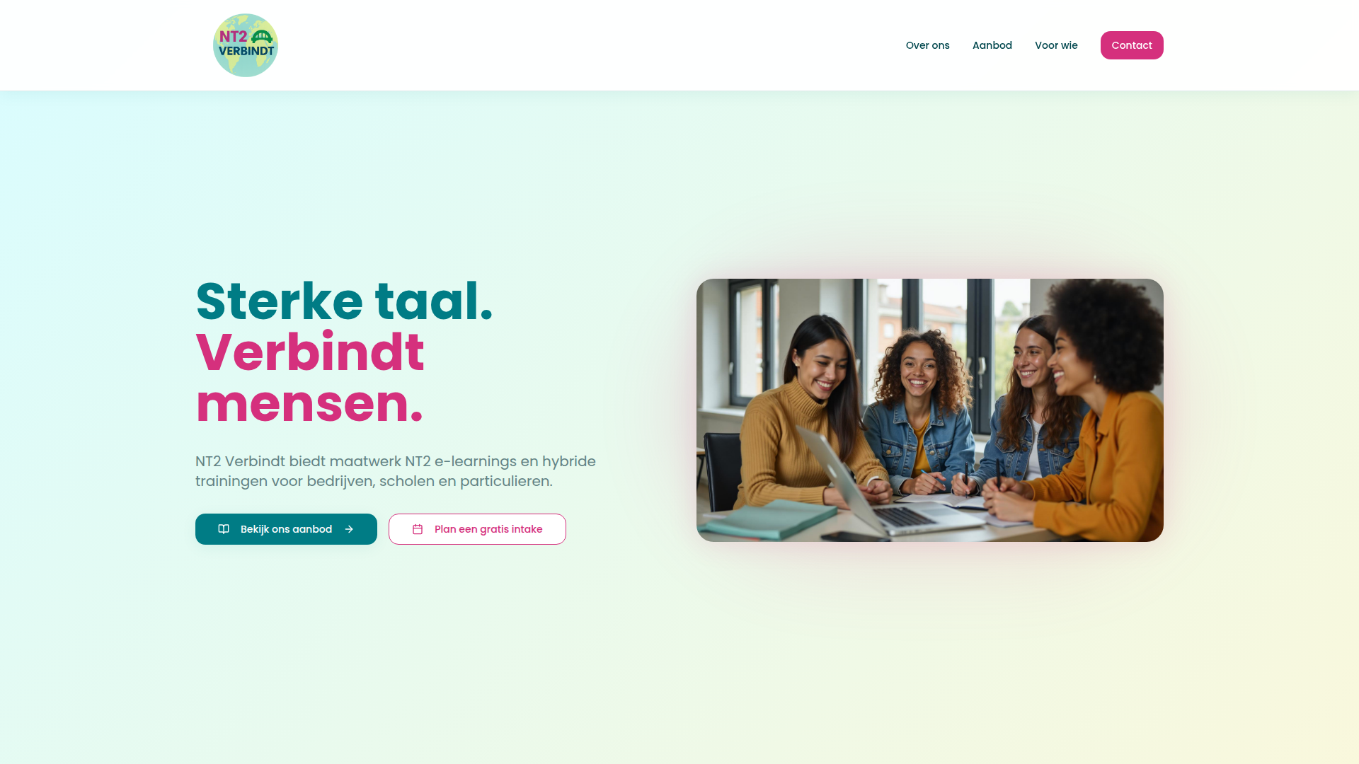 Website ontwerp voor NT2 Verbindt - Webdesign + Branding door Refreshed Webdesign