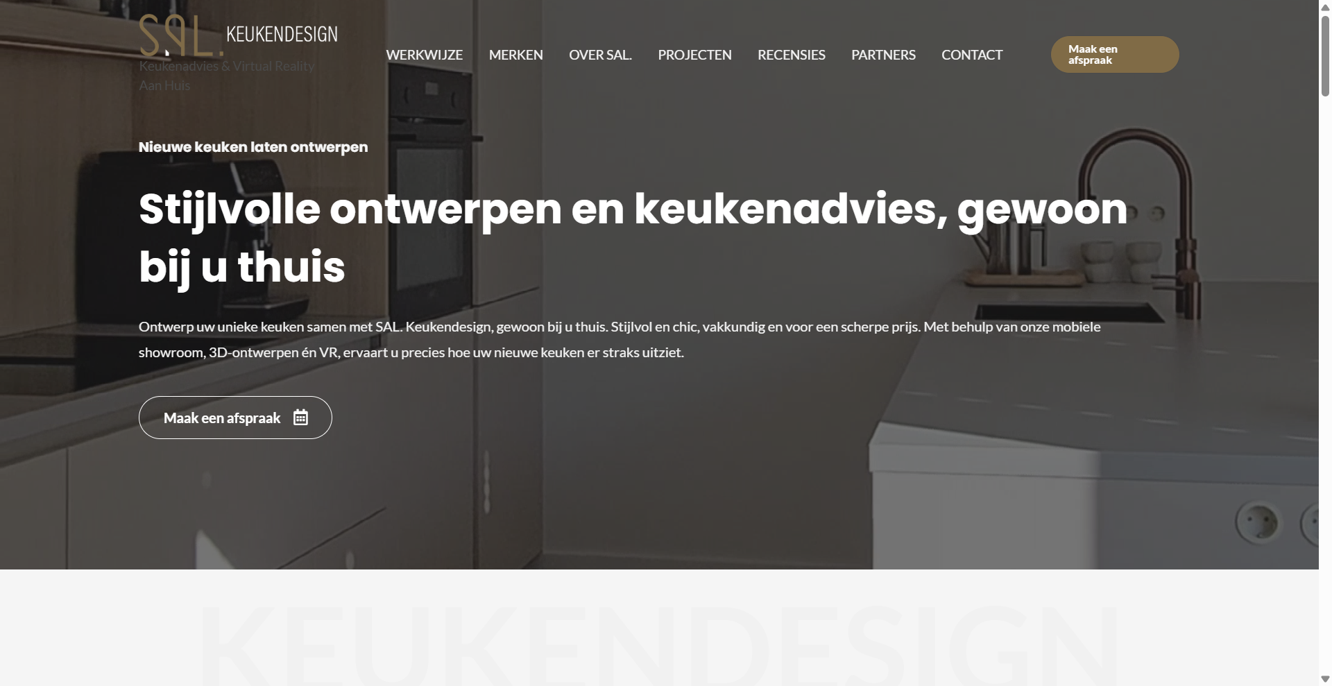 Website ontwerp voor Sal Keukendesign - Webdesign + SEO door Refreshed Webdesign