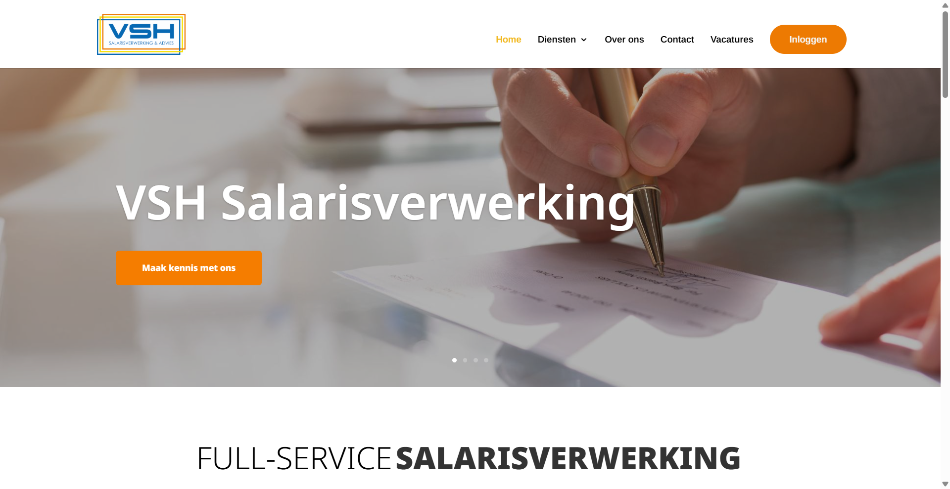 VSH Salarisverwerking — website gemaakt door Refreshed Webdesign