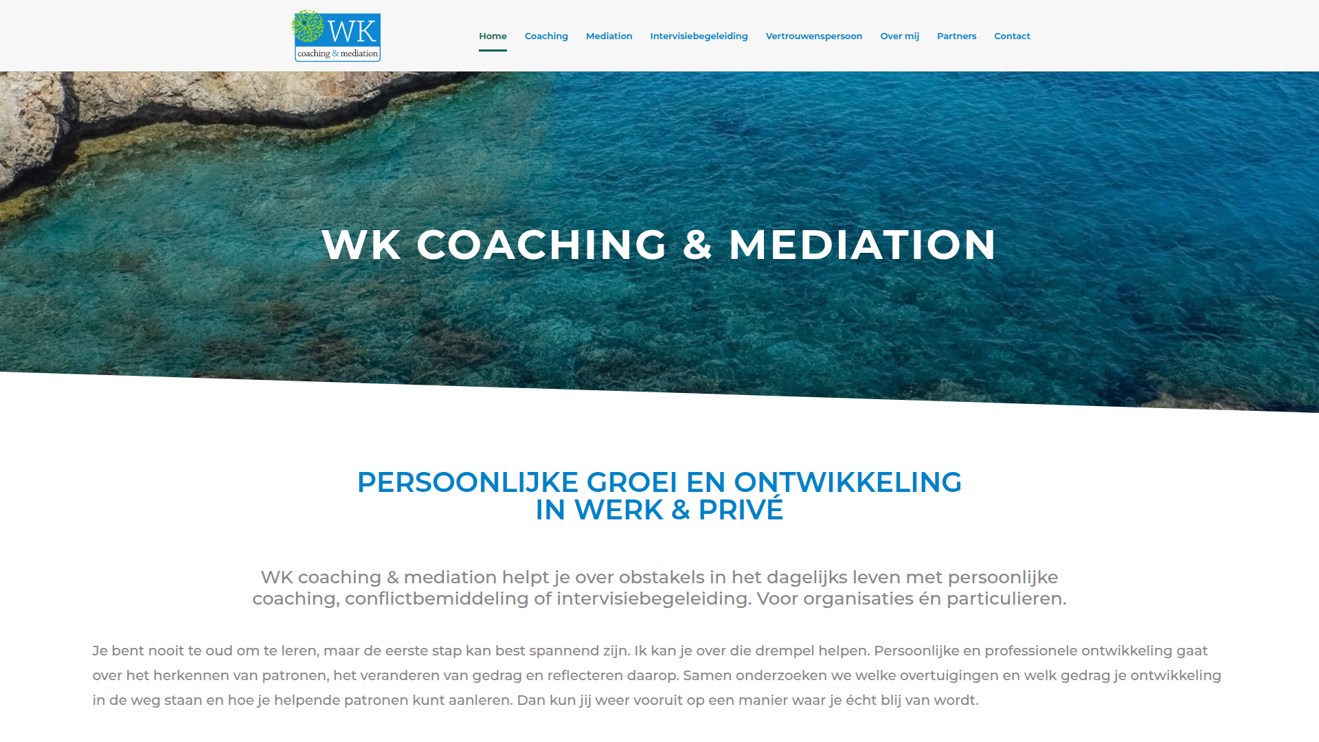 Website ontwerp voor WK Coaching - Webdesign door Refreshed Webdesign